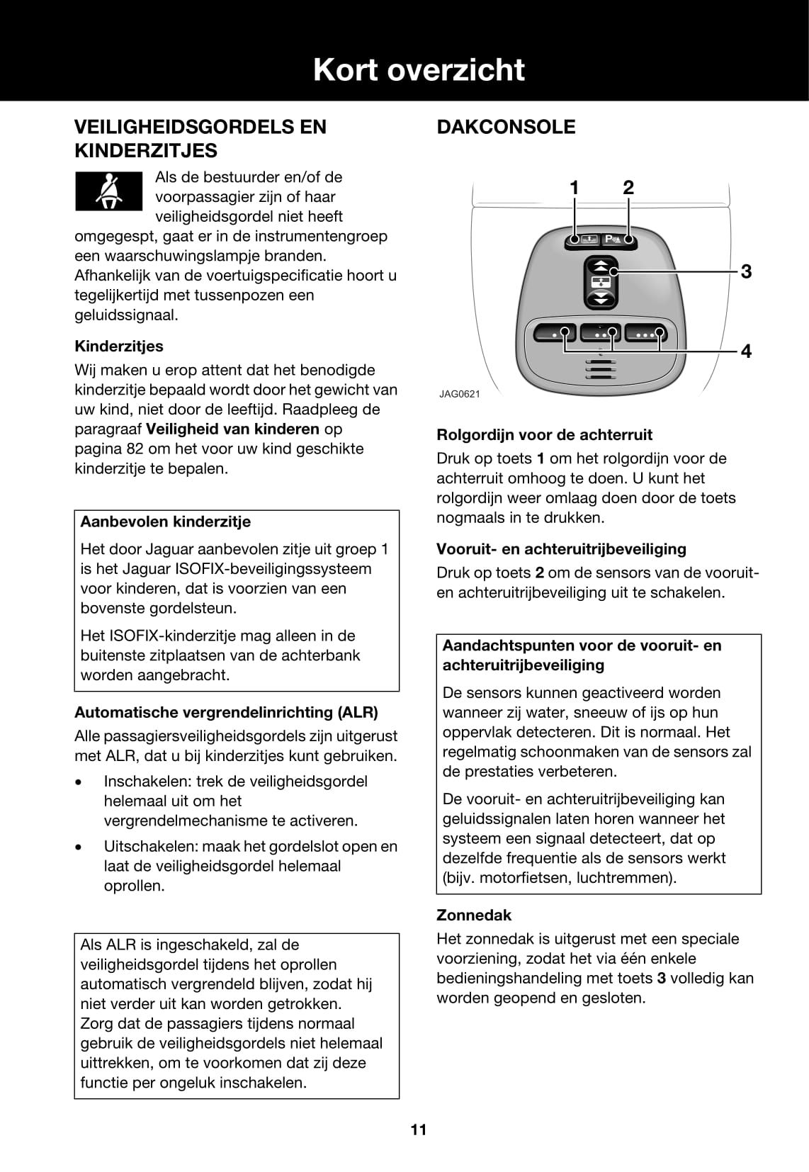 2007-2008 Jaguar XJ Owner's Manual | Dutch