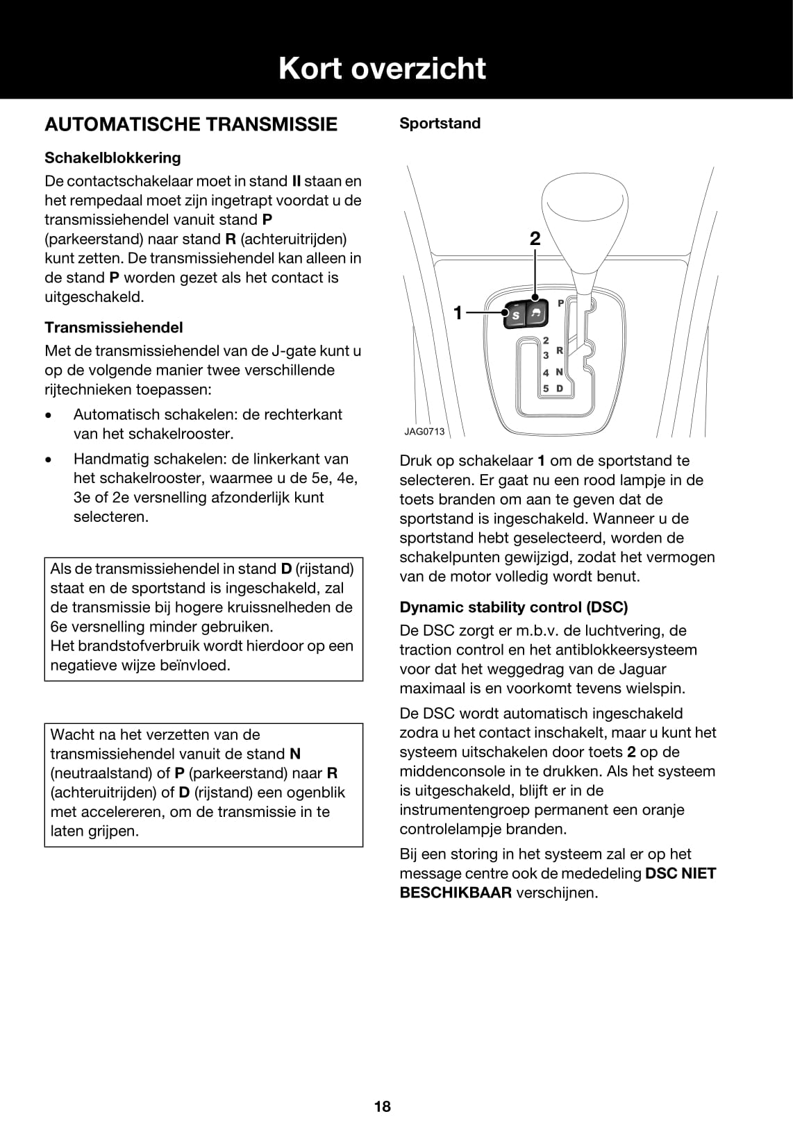 2007-2008 Jaguar XJ Owner's Manual | Dutch