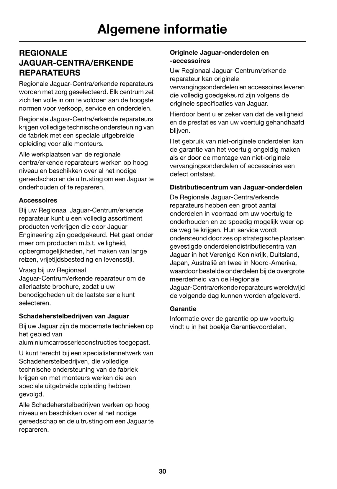 2007-2008 Jaguar XJ Owner's Manual | Dutch