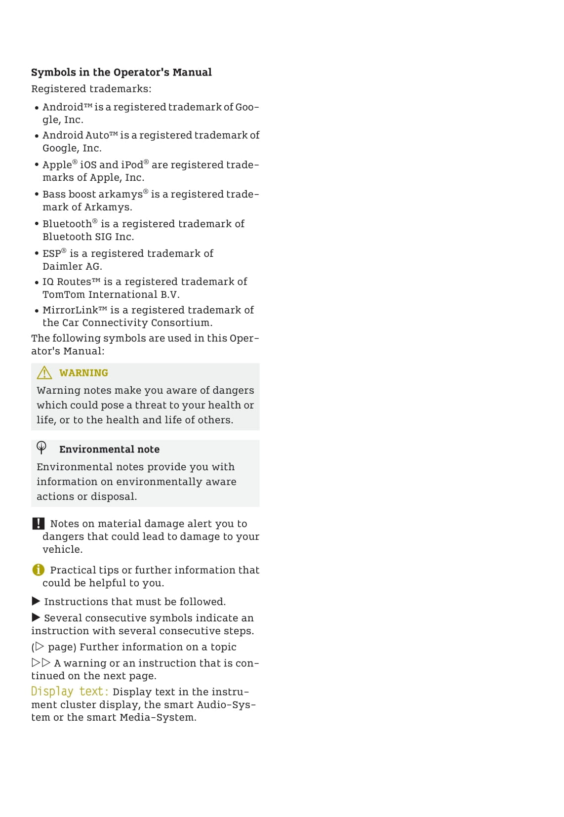2016-2020 Smart Fortwo Owner's Manual | English
