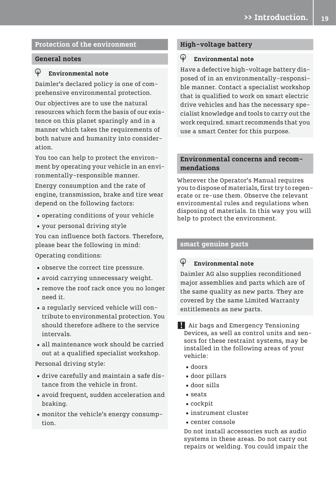 2016-2020 Smart Fortwo Owner's Manual | English