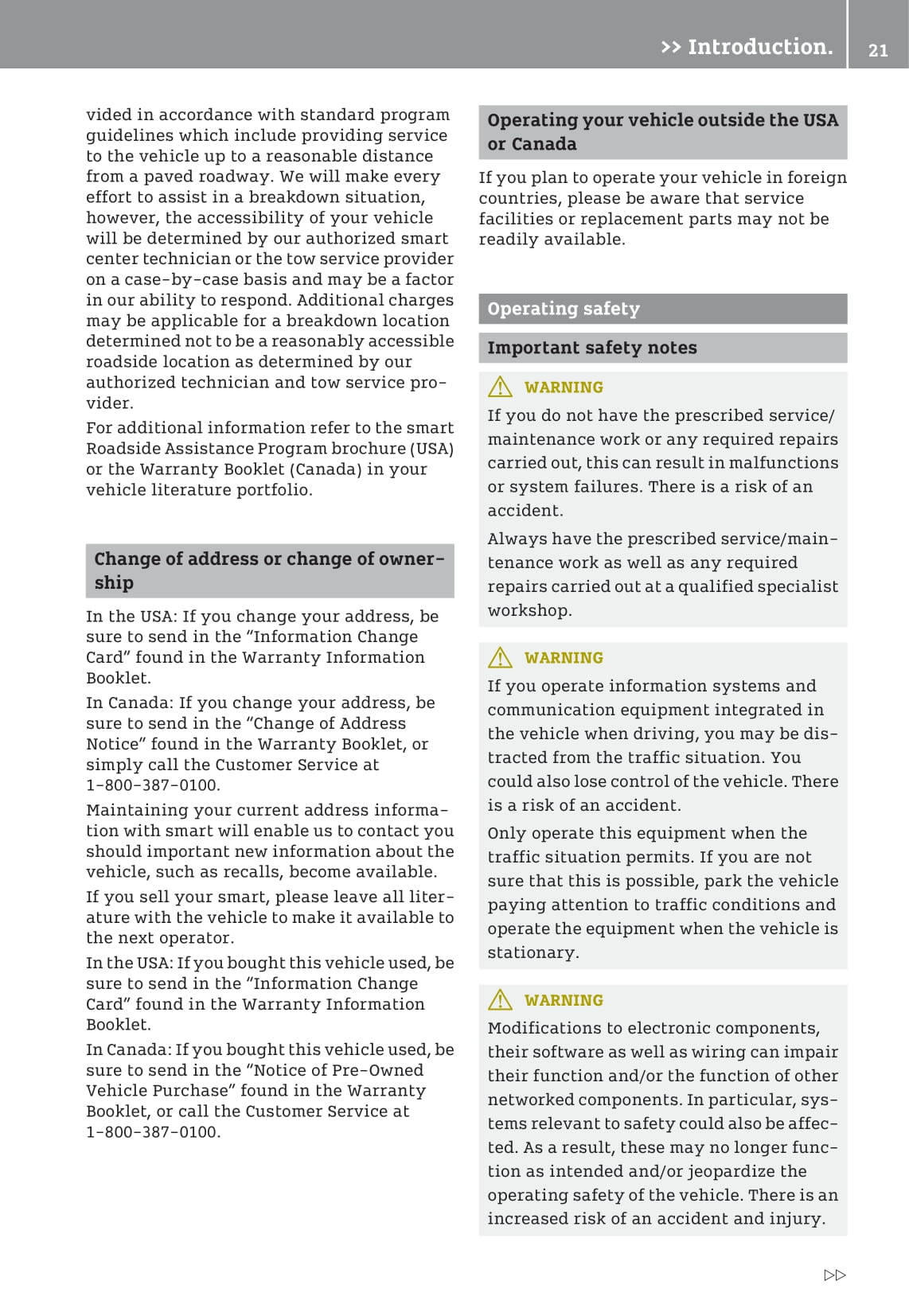 2016-2020 Smart Fortwo Owner's Manual | English