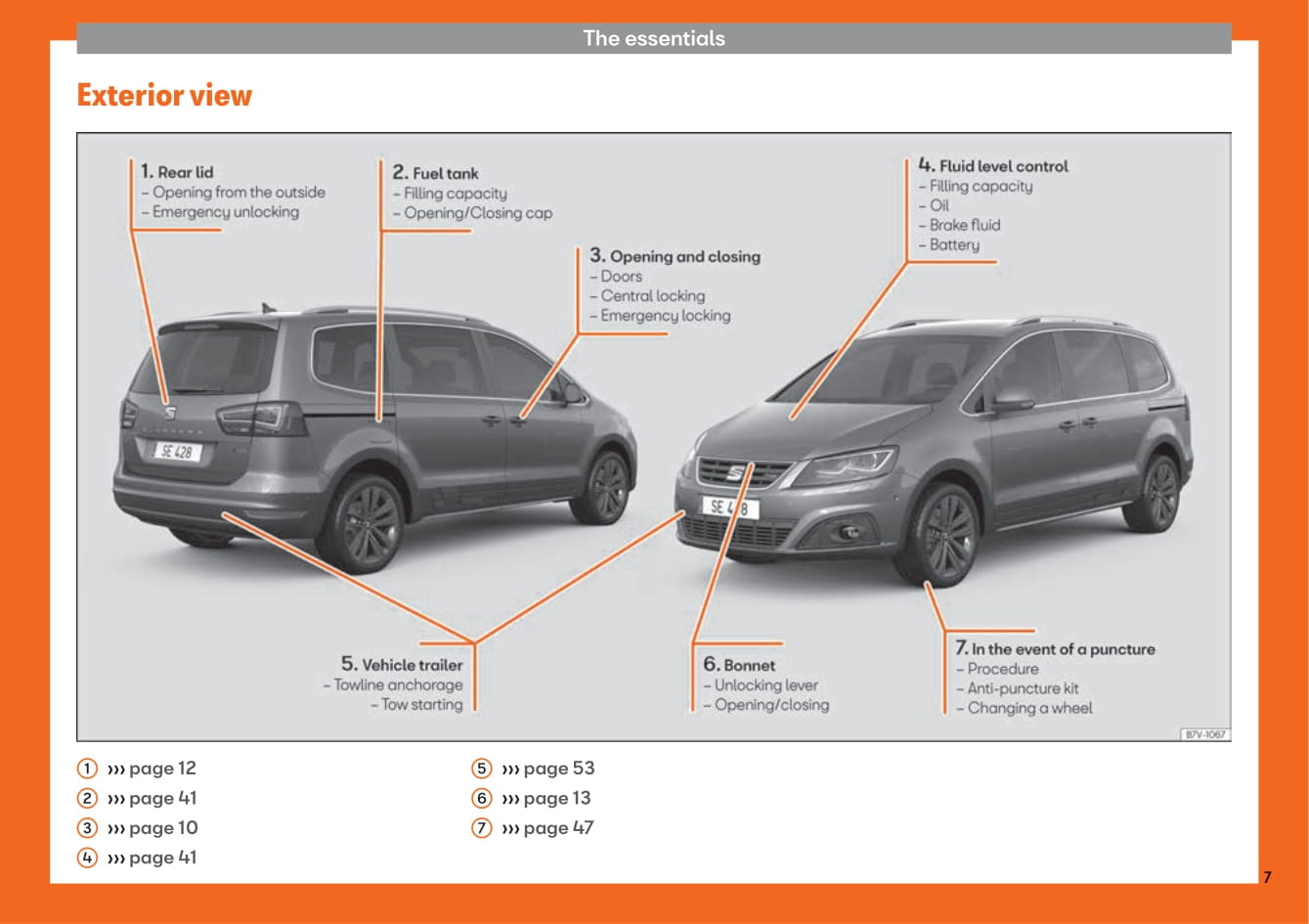 2017-2019 Seat Alhambra Bedienungsanleitung | Englisch