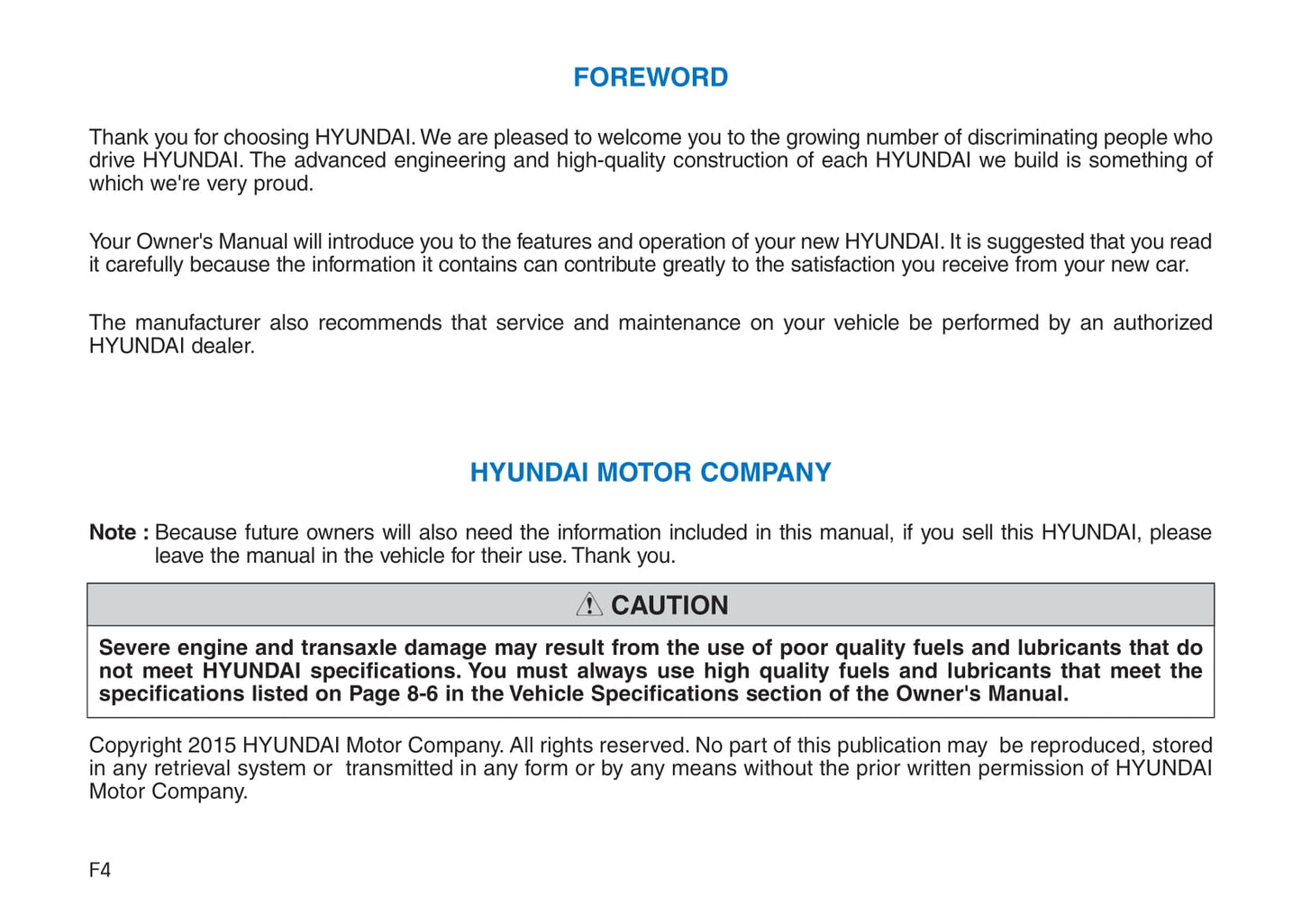2015-2016 Hyundai Elantra Owner's Manual | English