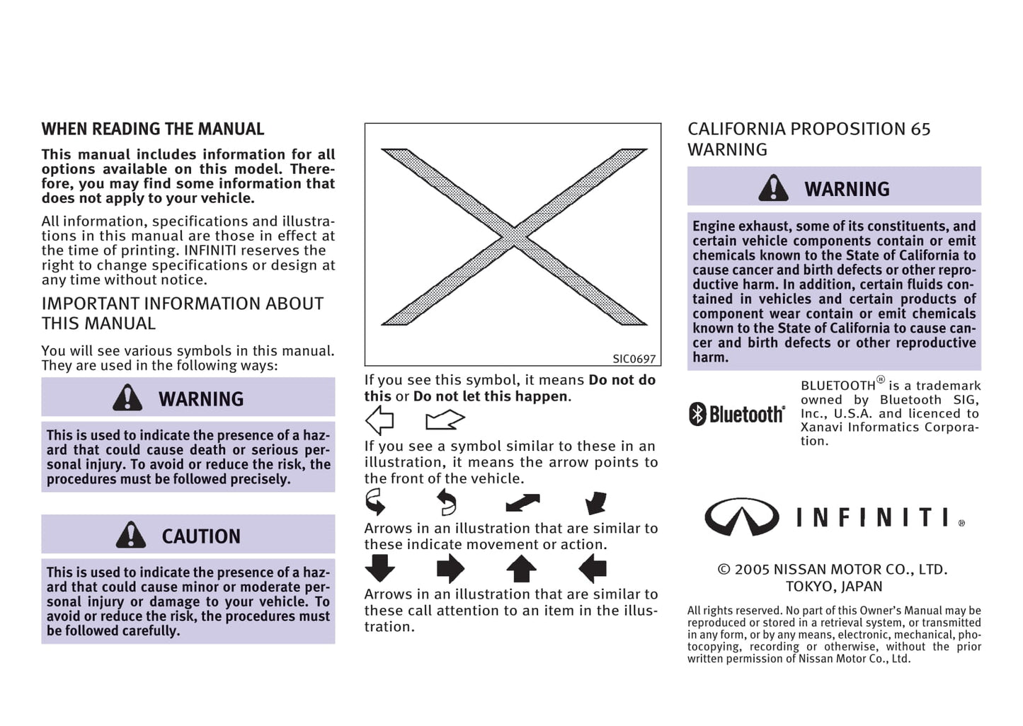 2006 Infiniti FX35 Owner's Manual | English