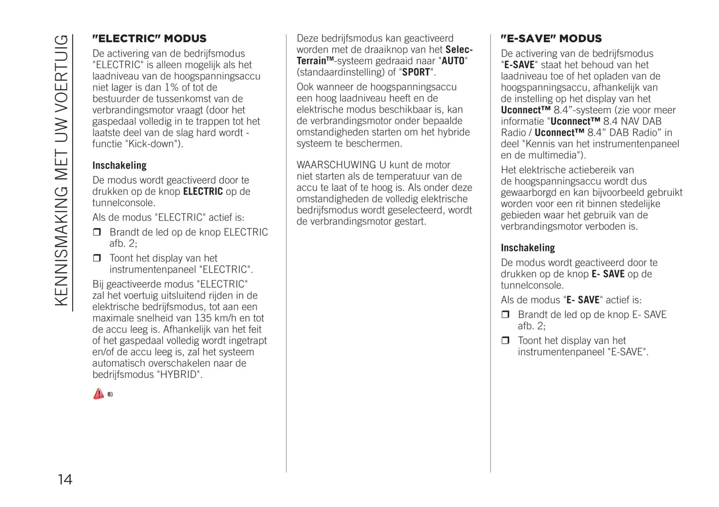 2020-2021 Jeep Compass 4xe Owner's Manual Supplement | Dutch