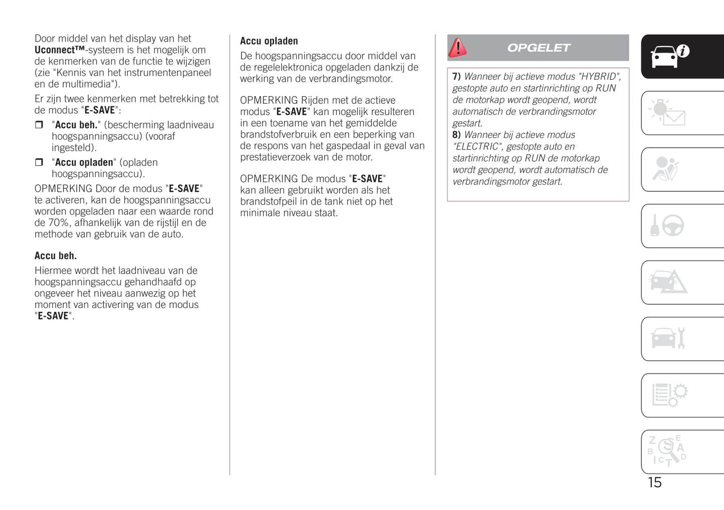 2020-2021 Jeep Compass 4xe Owner's Manual Supplement | Dutch