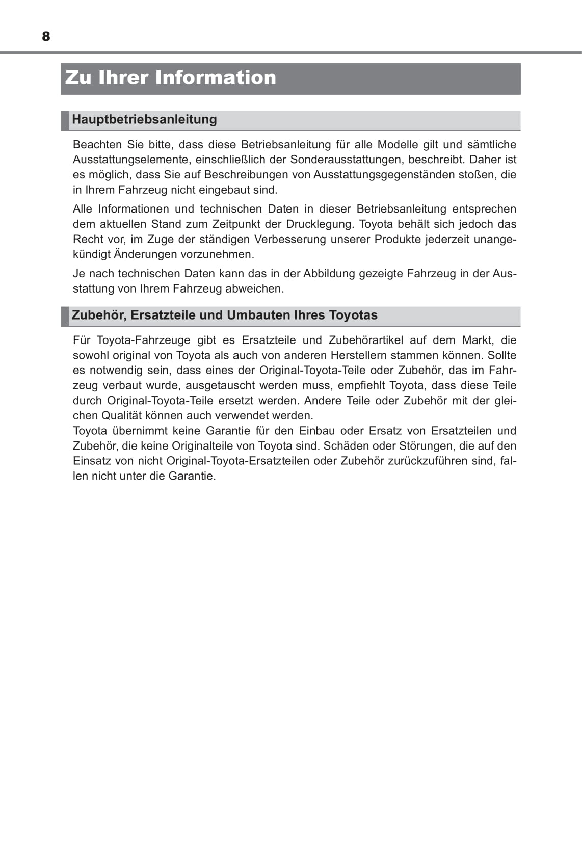 2016-2018 Toyota C-HR Bedienungsanleitung | Deutsch