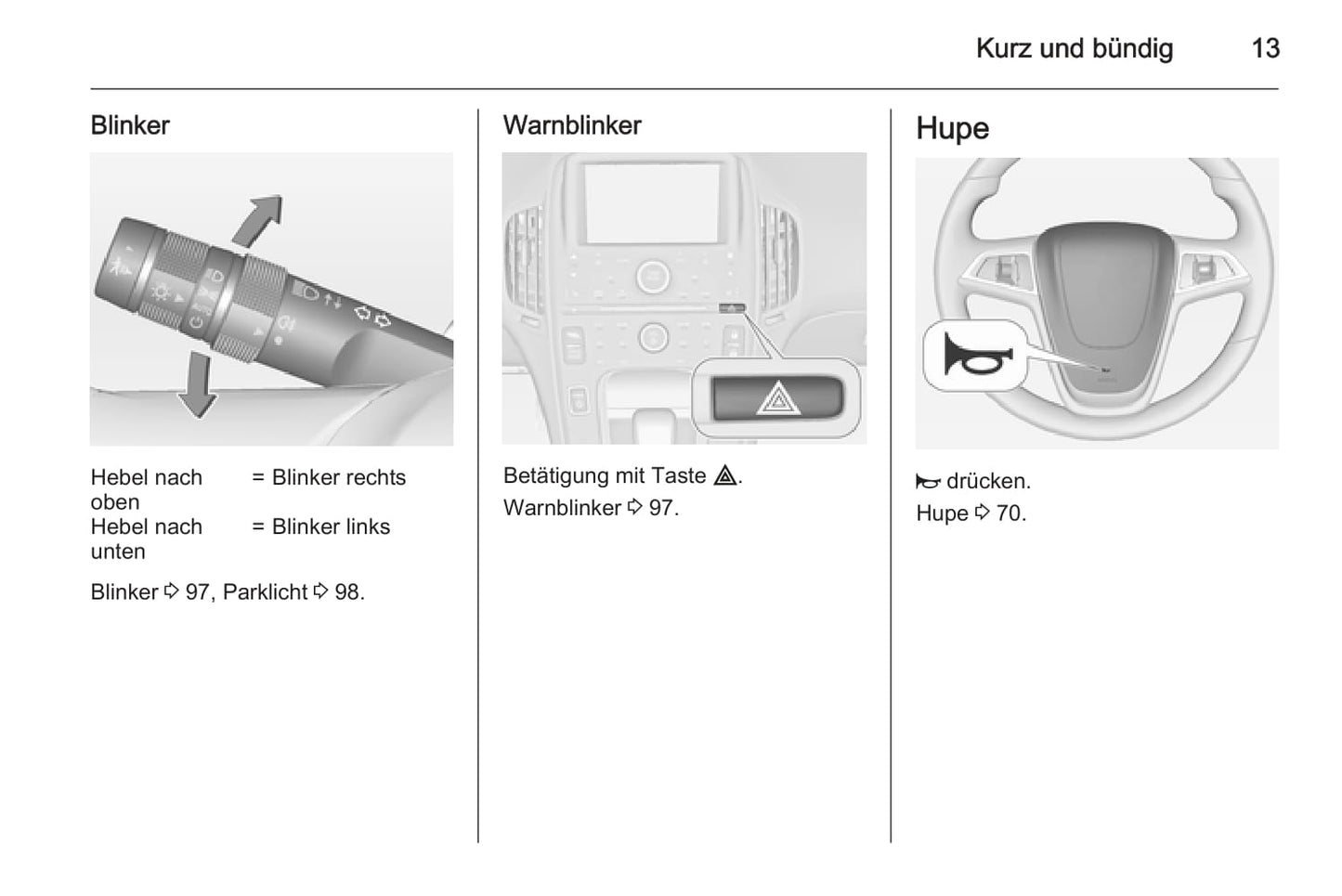 2014-2017 Opel Ampera Bedienungsanleitung | Deutsch