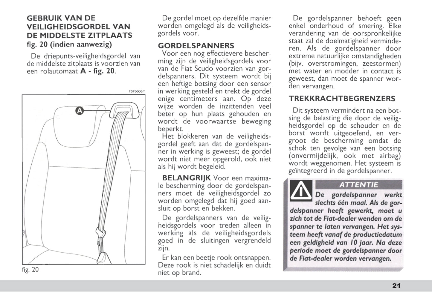 2003-2004 Fiat Scudo Bedienungsanleitung | Niederländisch