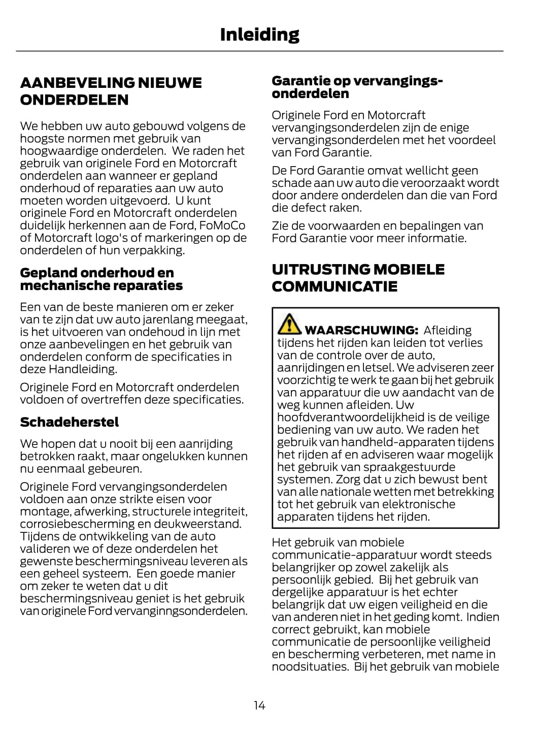2021 Ford Fiesta Bedienungsanleitung | Niederländisch