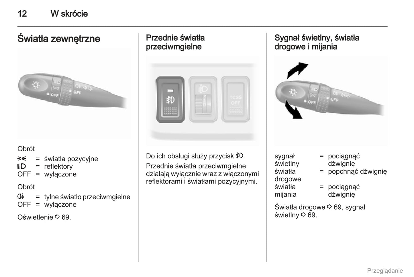 2011-2012 Opel Agila Owner's Manual | Polish
