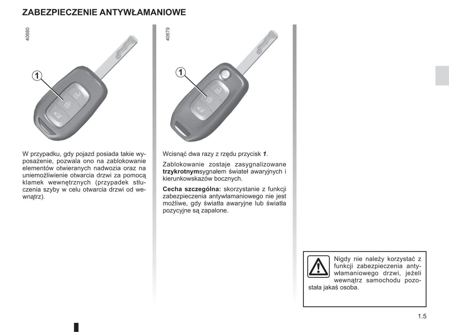 2018-2019 Renault Twingo Bedienungsanleitung | Polnisch