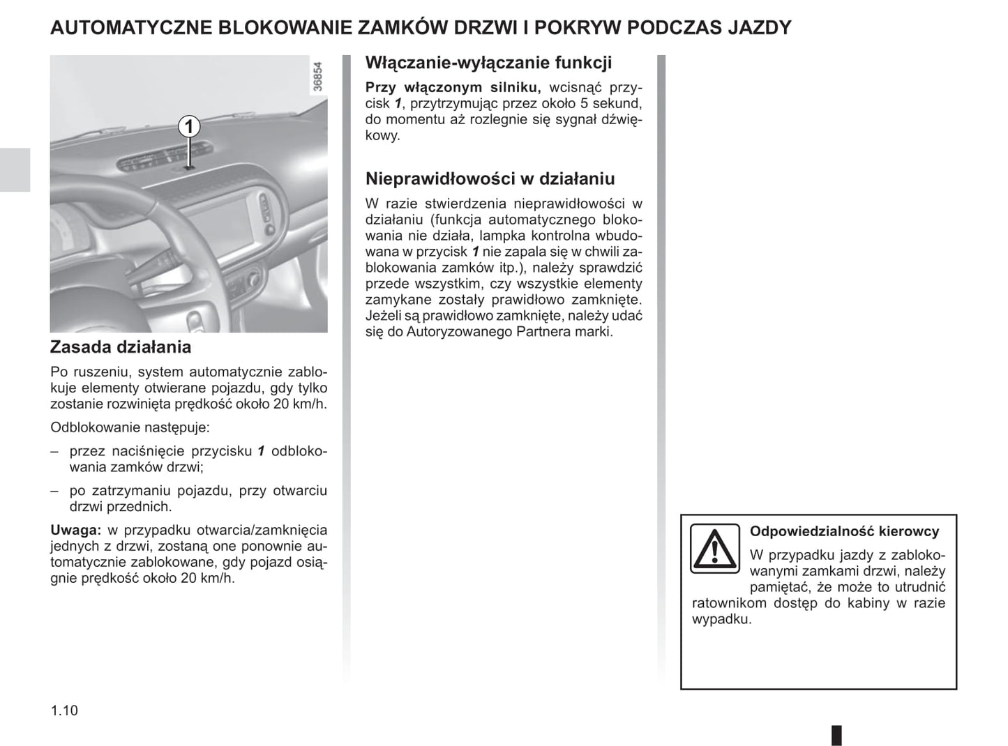 2018-2019 Renault Twingo Bedienungsanleitung | Polnisch
