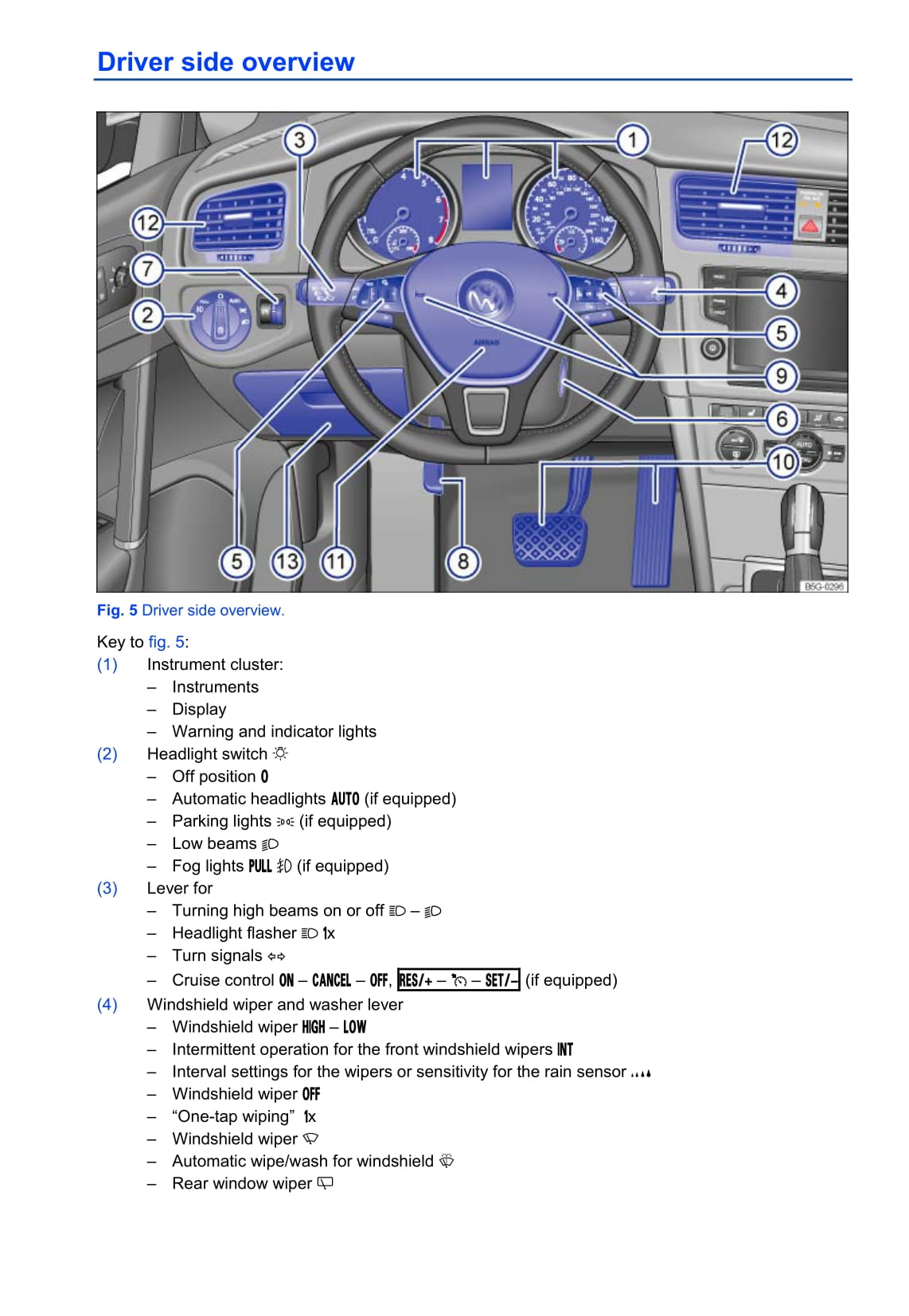 2013-2017 Volkswagen Golf Owner's Manual | English