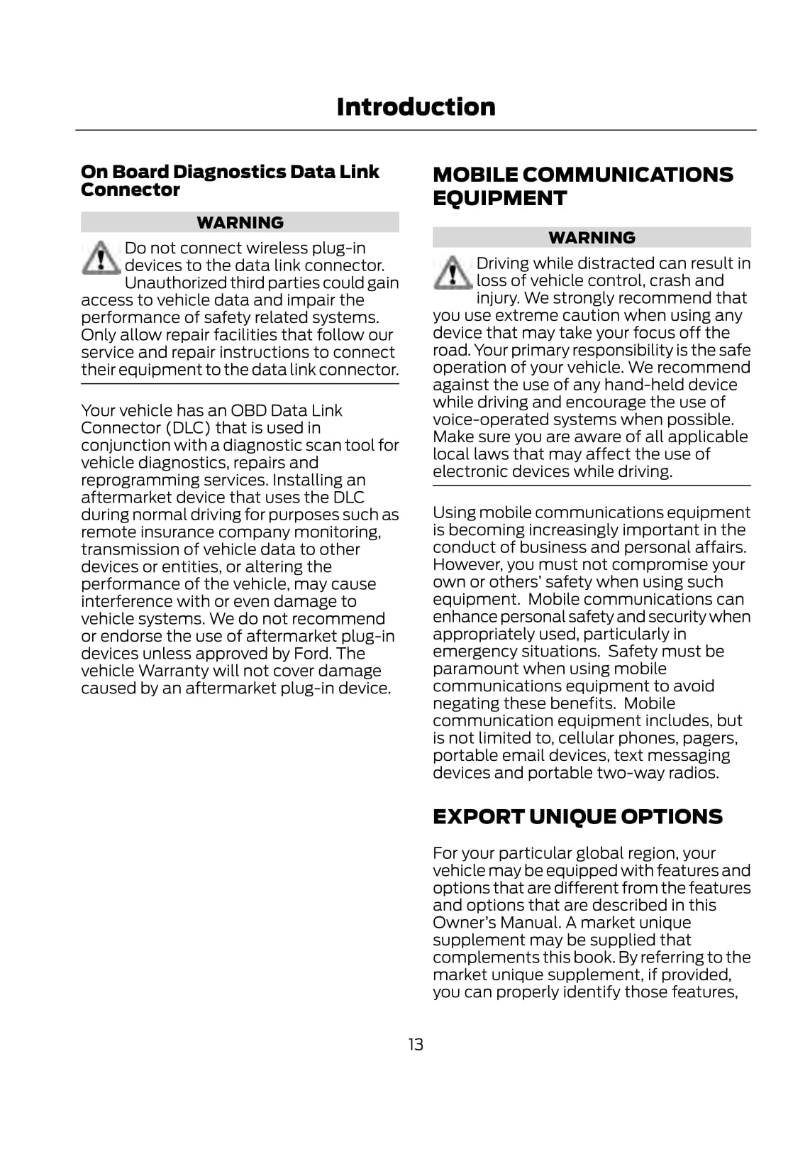 2018 Ford Transit Connect Bedienungsanleitung | Englisch