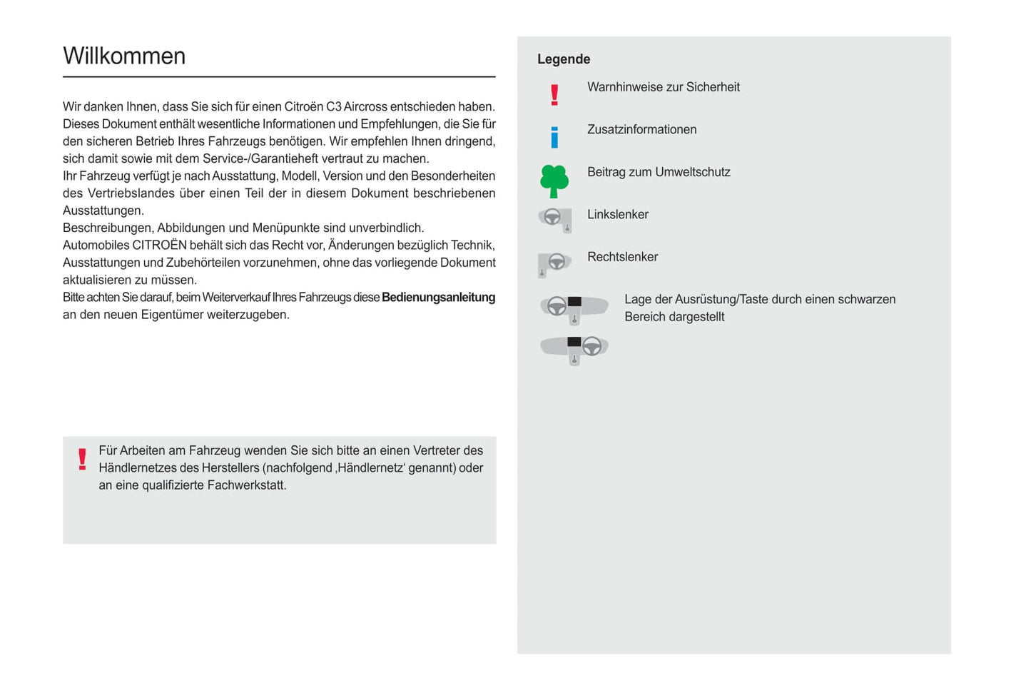 2021-2024 Citroën C3 Aircross Bedienungsanleitung | Deutsch