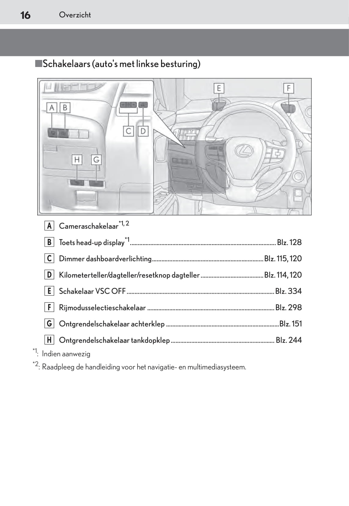 2018-2019 Lexus ES 300h Bedienungsanleitung | Niederländisch