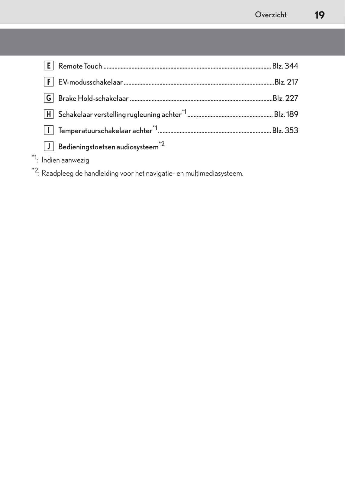 2018-2019 Lexus ES 300h Bedienungsanleitung | Niederländisch