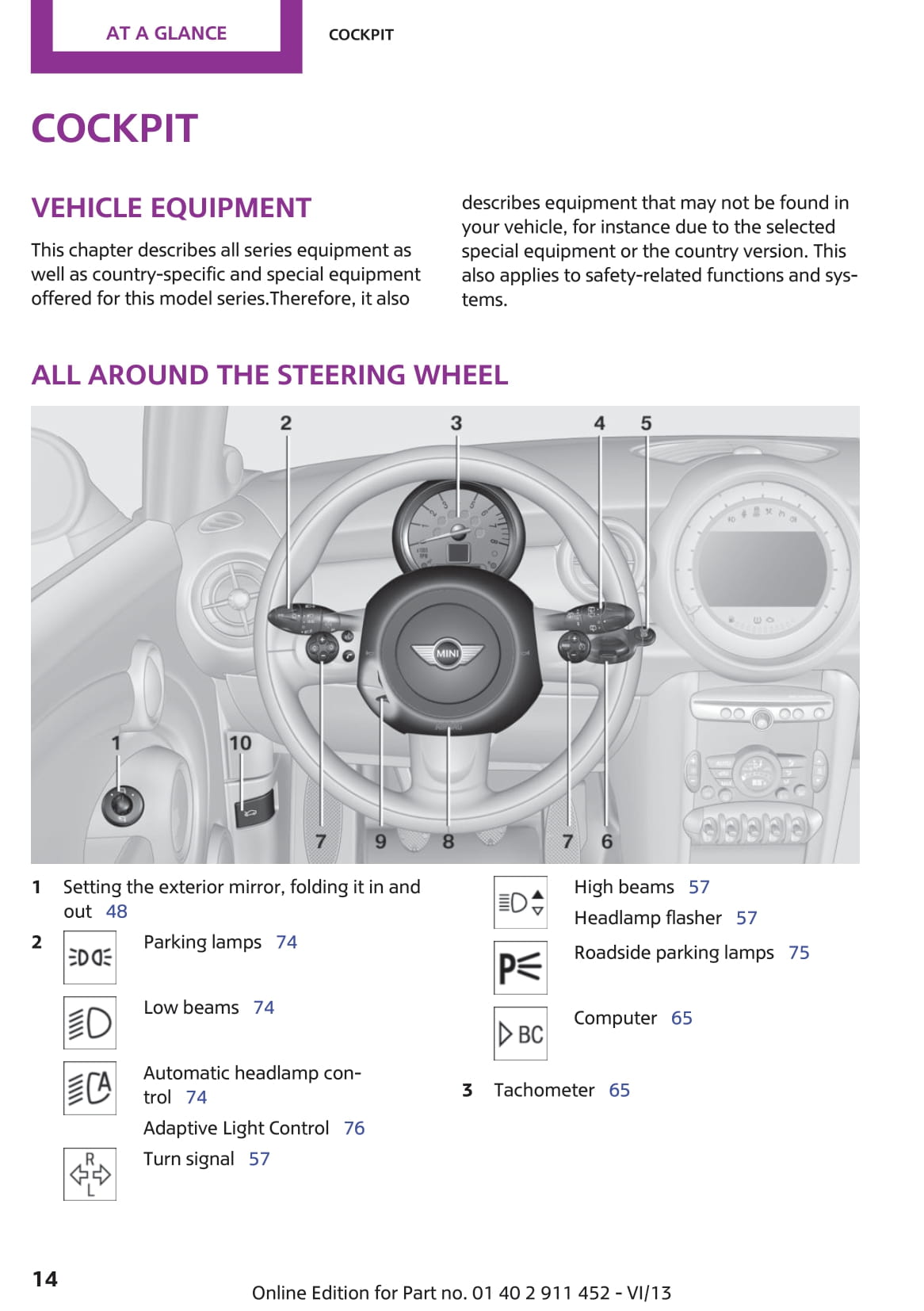 2010-2015 Mini Mini/Mini Clubman Owner's Manual | English