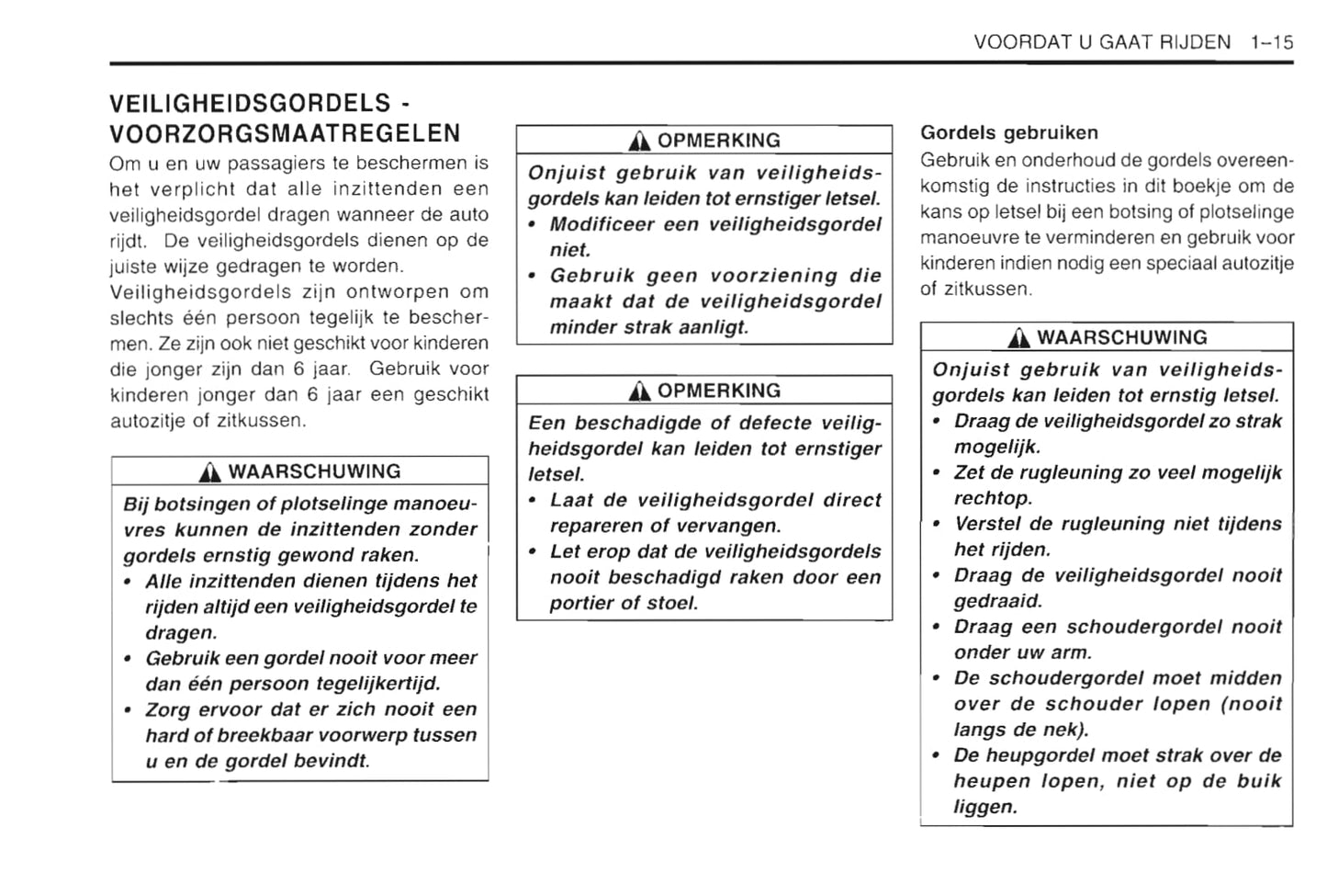 1997-2003 Daewoo Lanos Bedienungsanleitung | Niederländisch