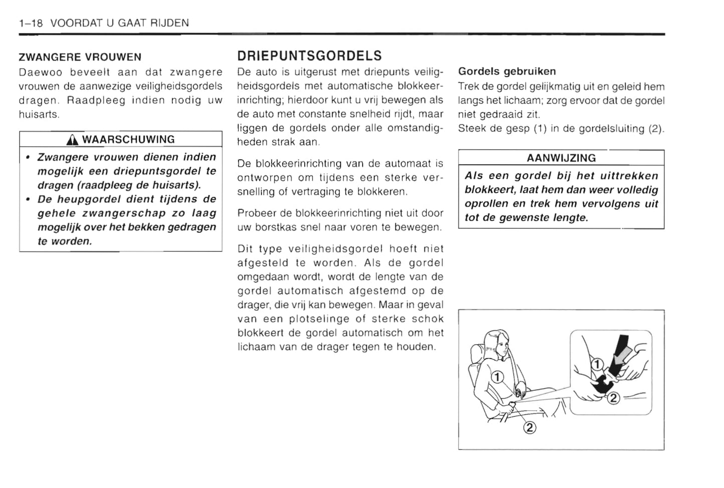 1997-2003 Daewoo Lanos Bedienungsanleitung | Niederländisch