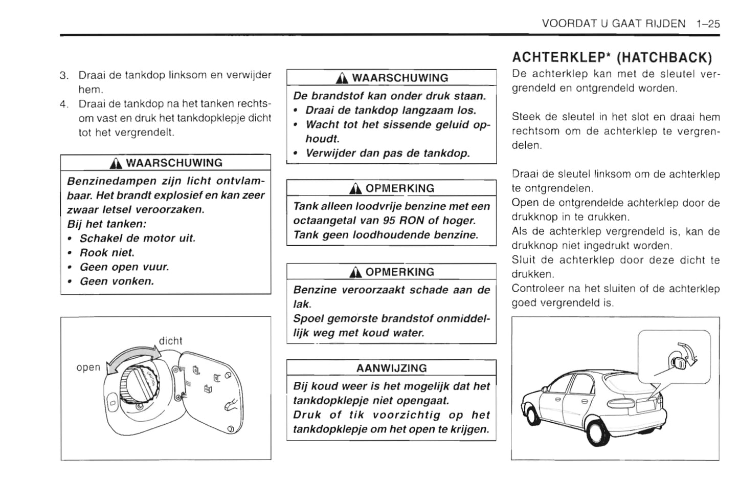 1997-2003 Daewoo Lanos Bedienungsanleitung | Niederländisch