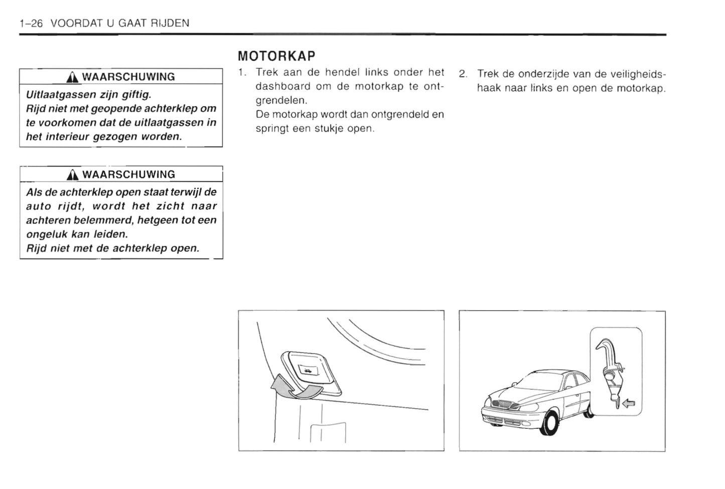 1997-2003 Daewoo Lanos Bedienungsanleitung | Niederländisch