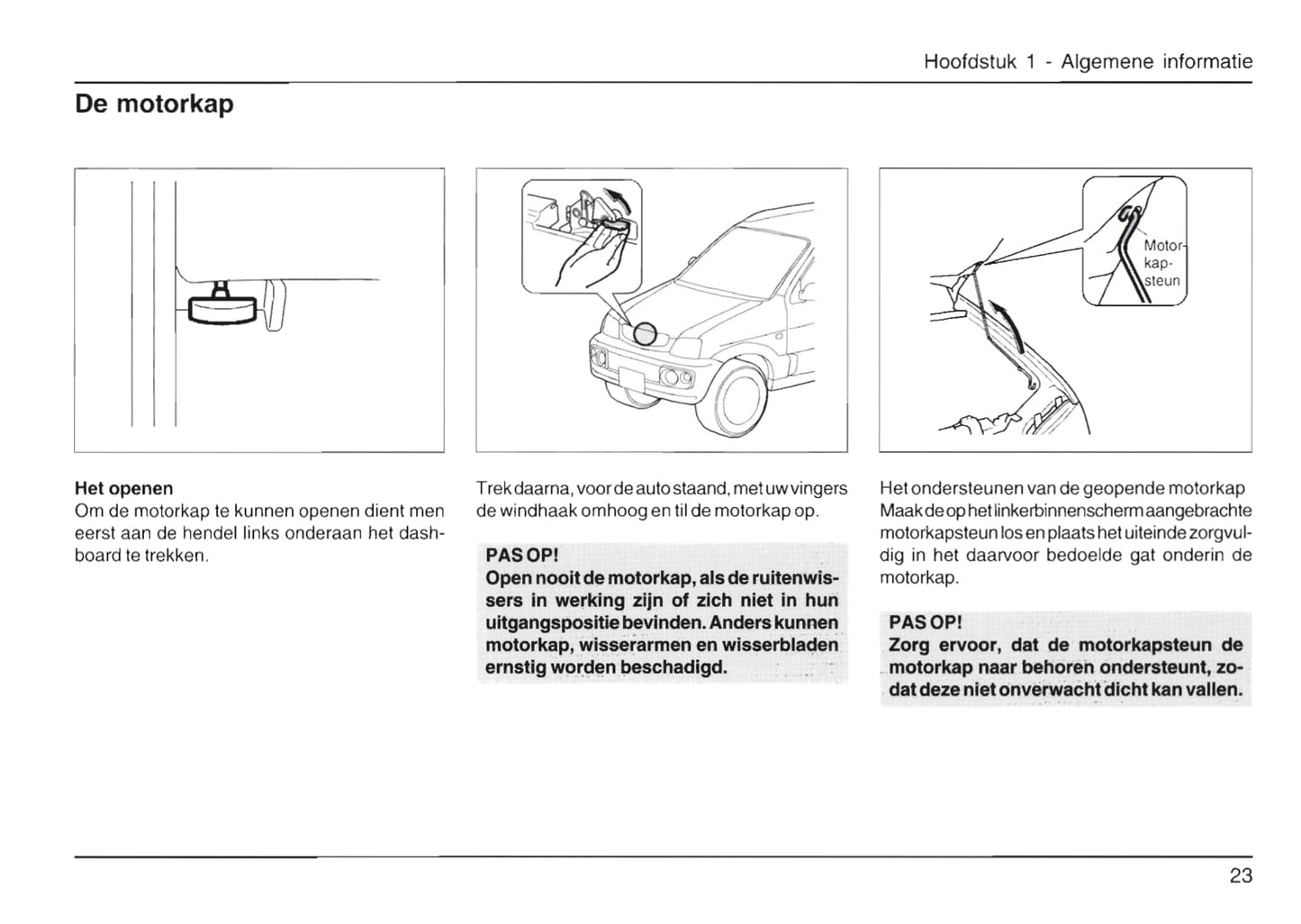 2000-2006 Daihatsu Terios Bedienungsanleitung | Niederländisch