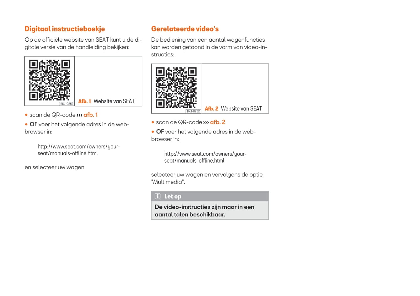 2020-2021 Seat Ateca Owner's Manual | Dutch