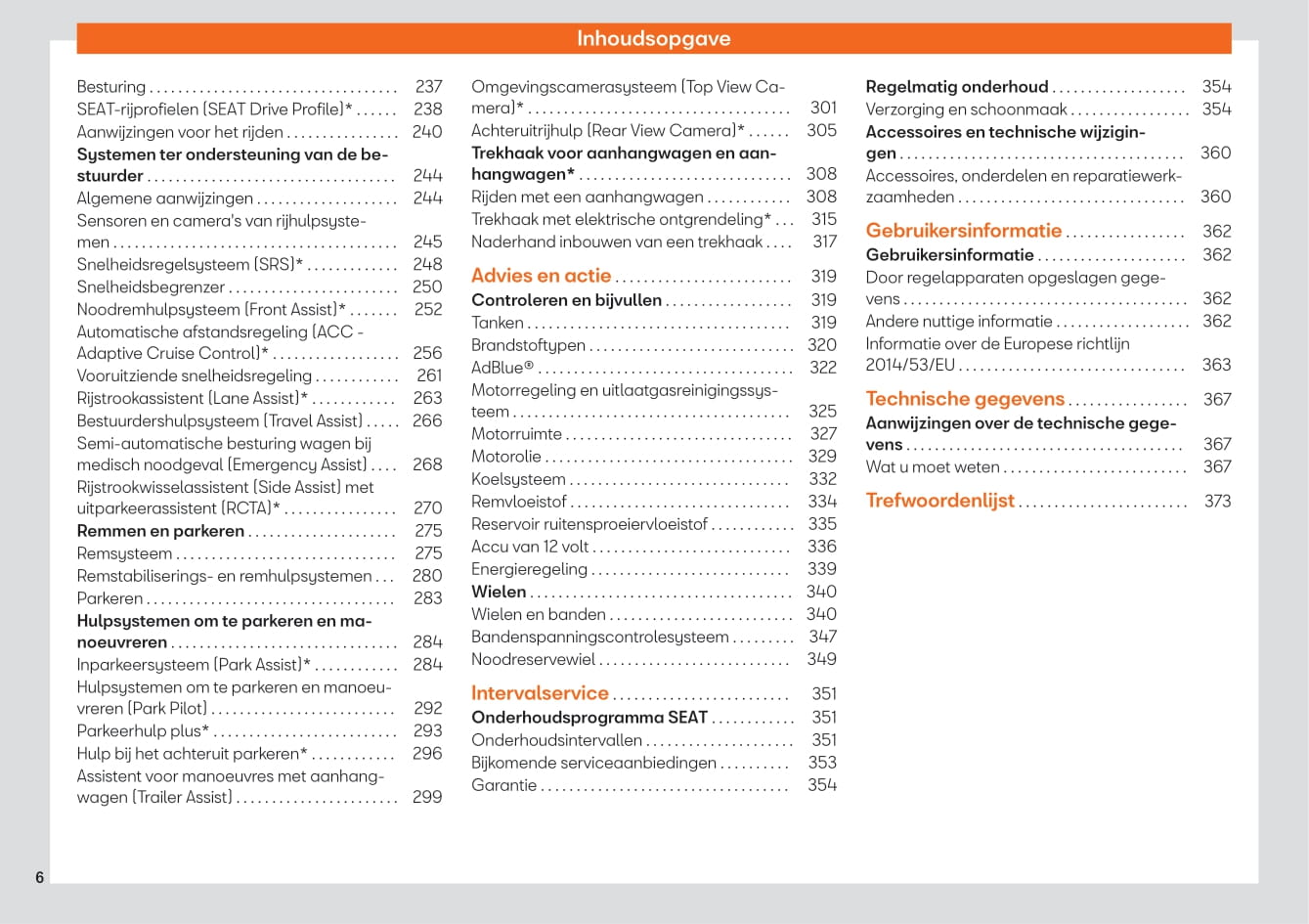 2020-2021 Seat Ateca Owner's Manual | Dutch