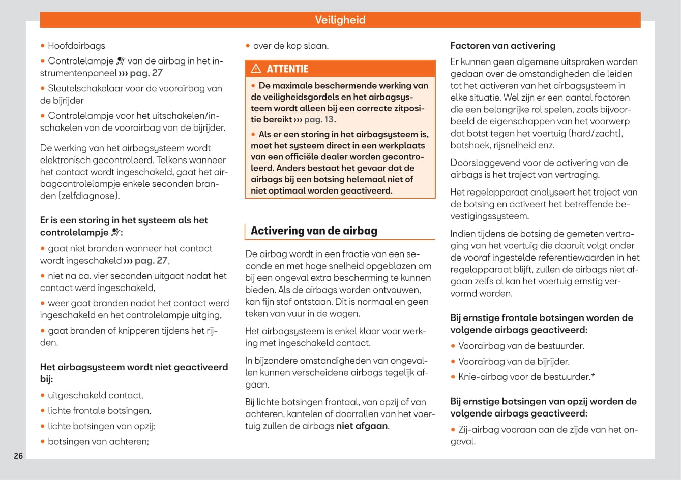 2020-2021 Seat Ateca Owner's Manual | Dutch