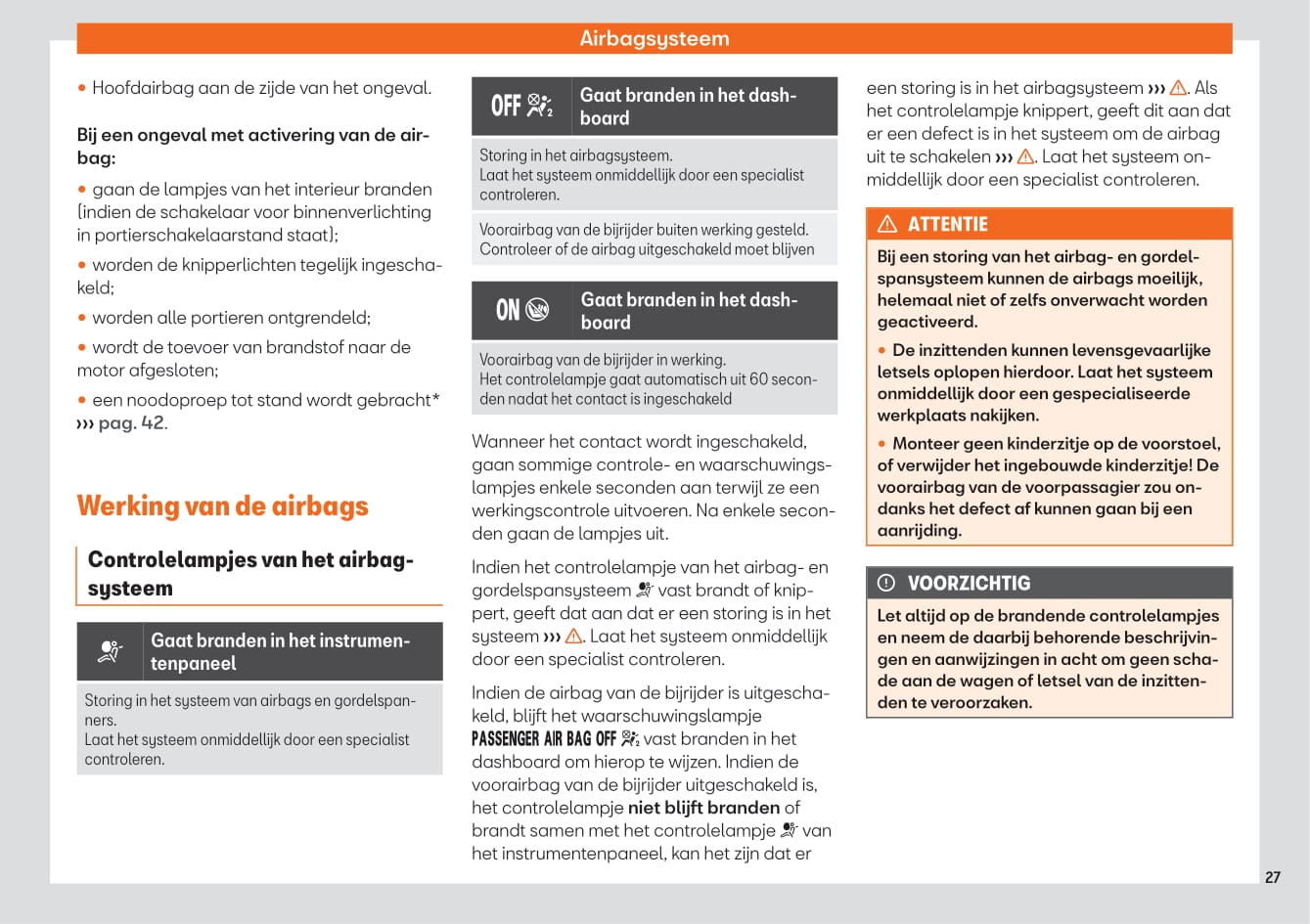 2020-2021 Seat Ateca Owner's Manual | Dutch