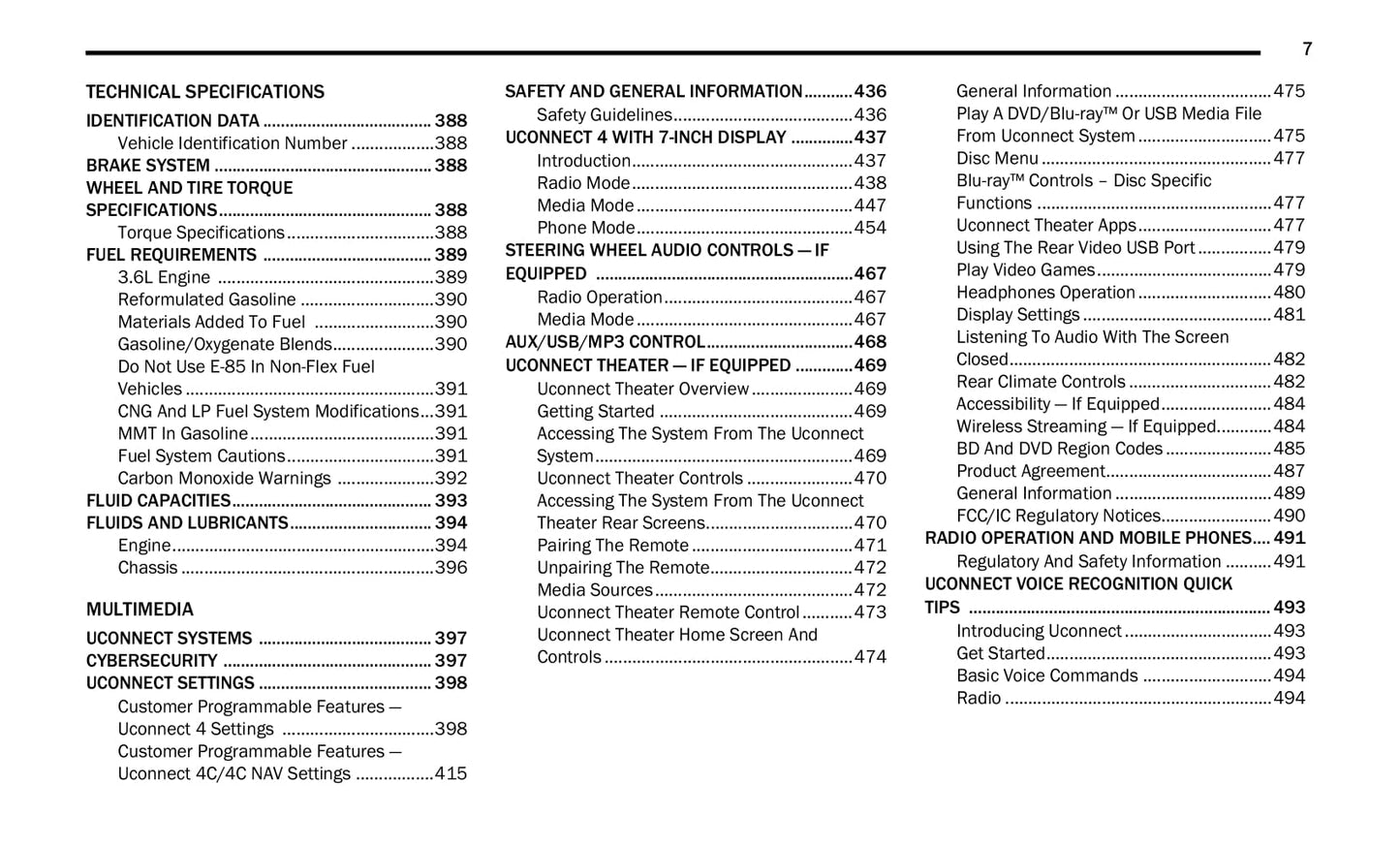 2020 Chrysler Pacifica/Voyager Owner's Manual | English