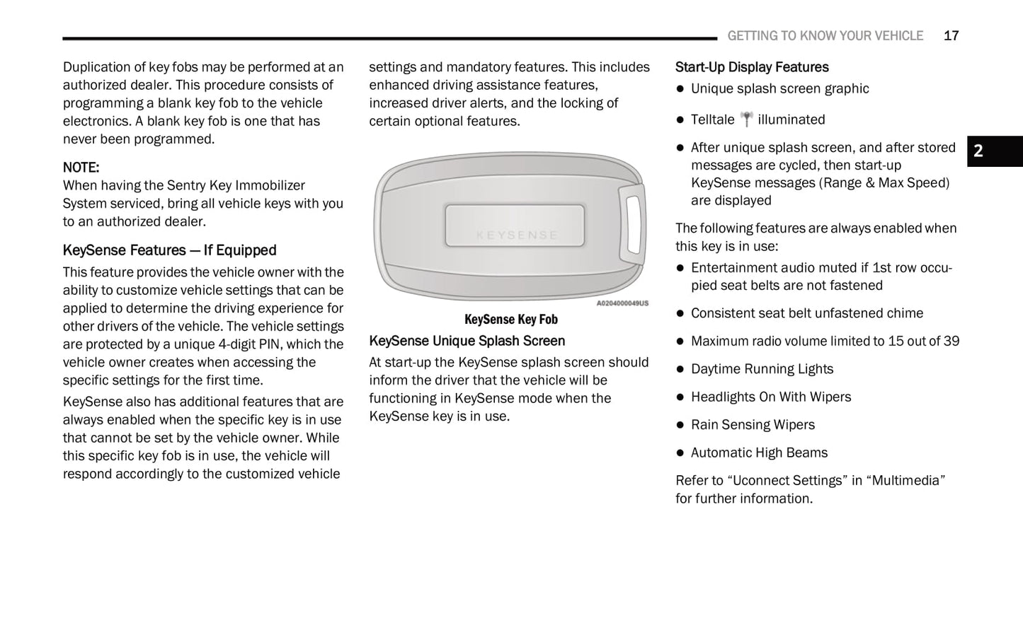 2020 Chrysler Pacifica/Voyager Owner's Manual | English