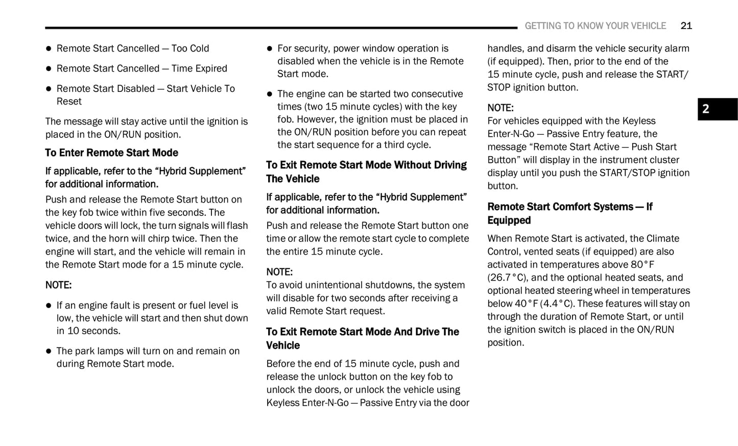 2020 Chrysler Pacifica/Voyager Owner's Manual | English