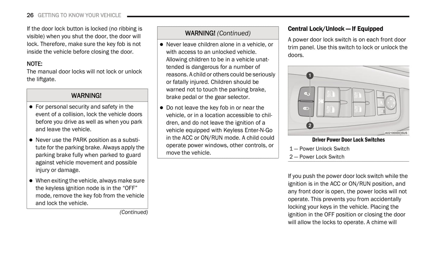 2020 Chrysler Pacifica/Voyager Owner's Manual | English