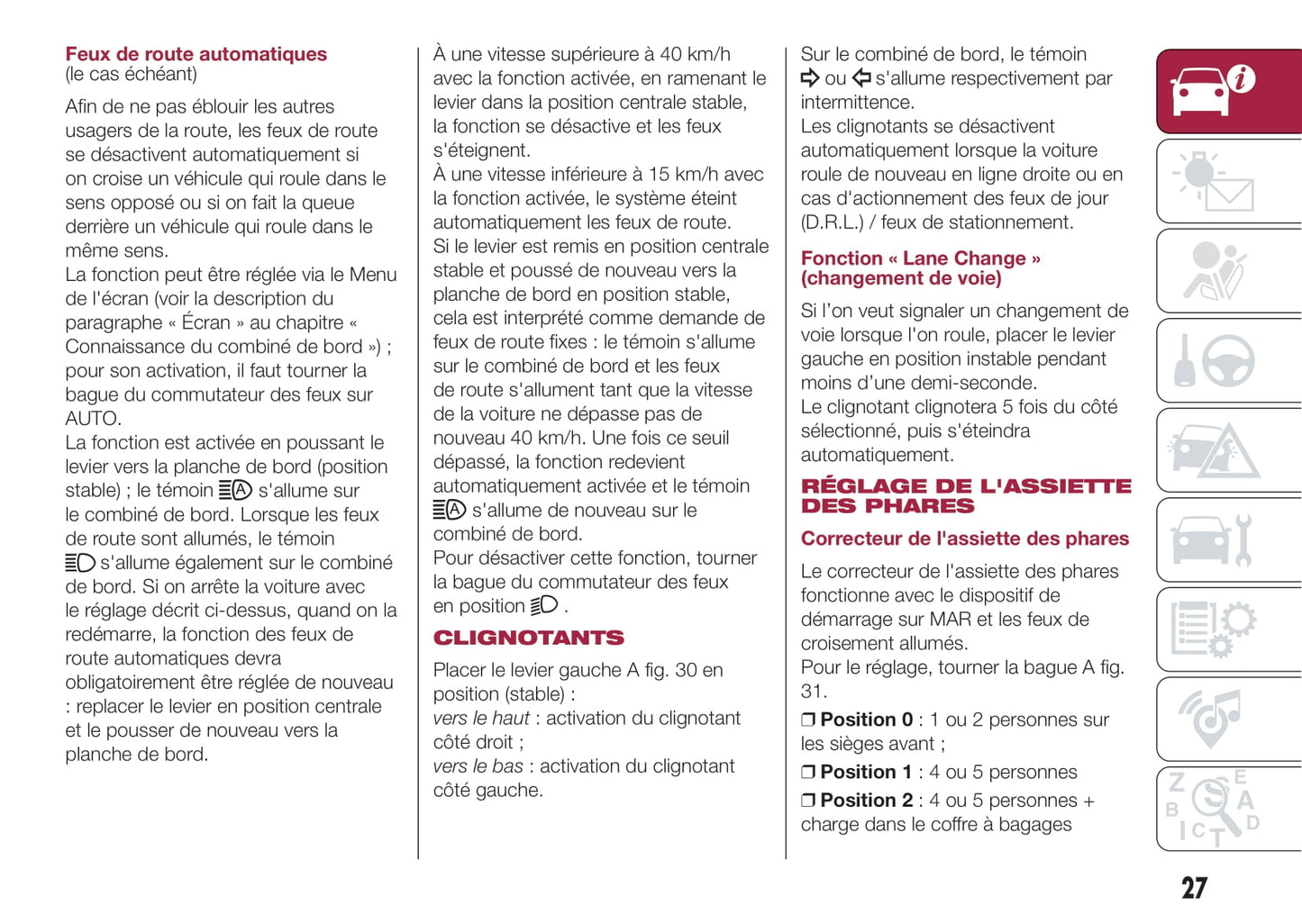 2016-2017 Fiat 500X Owner's Manual | French