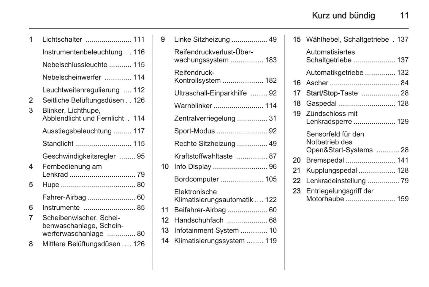 2013-2014 Opel Zafira Owner's Manual | German