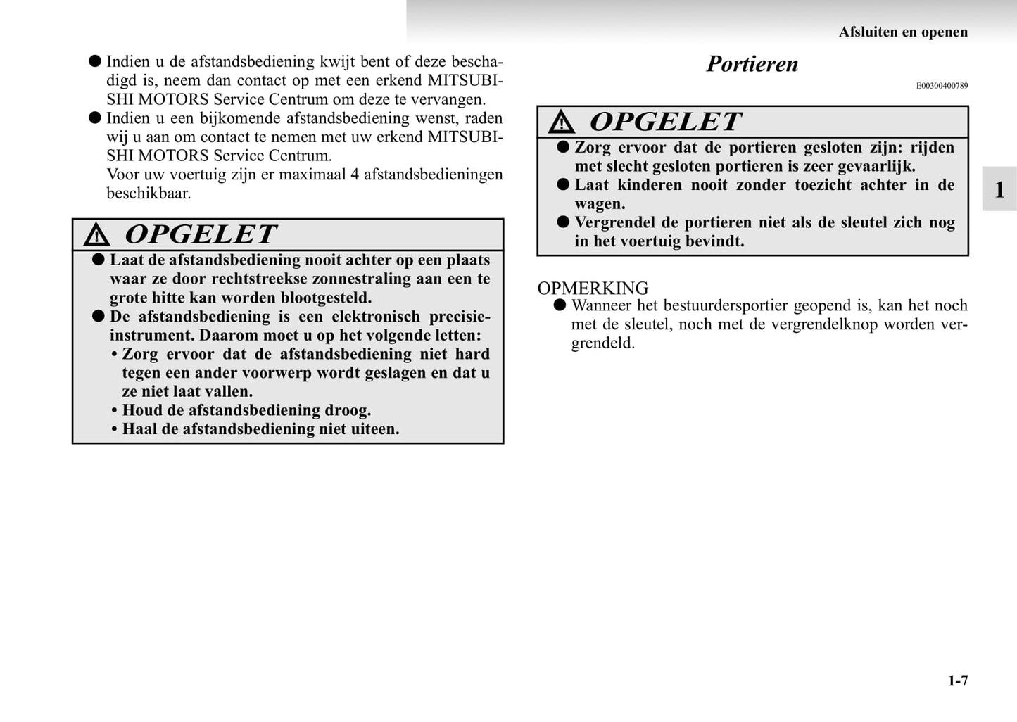 2004-2011 Mitsubishi Grandis Owner's Manual | Dutch