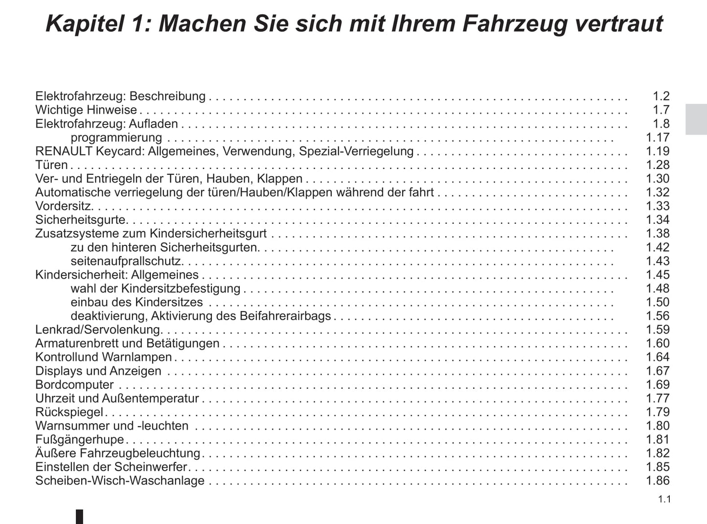 2018-2019 Renault Zoe Owner's Manual | German