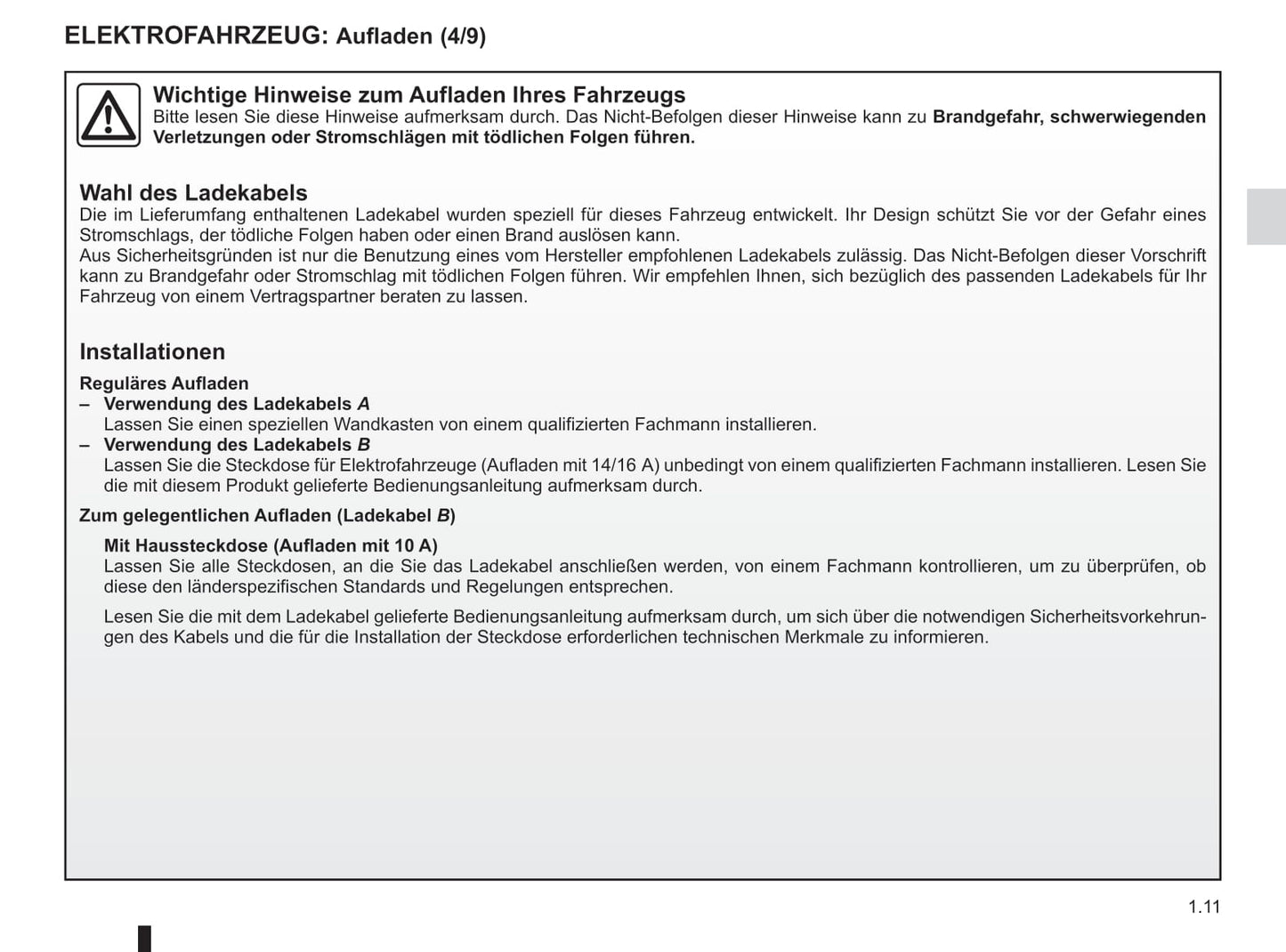 2018-2019 Renault Zoe Owner's Manual | German