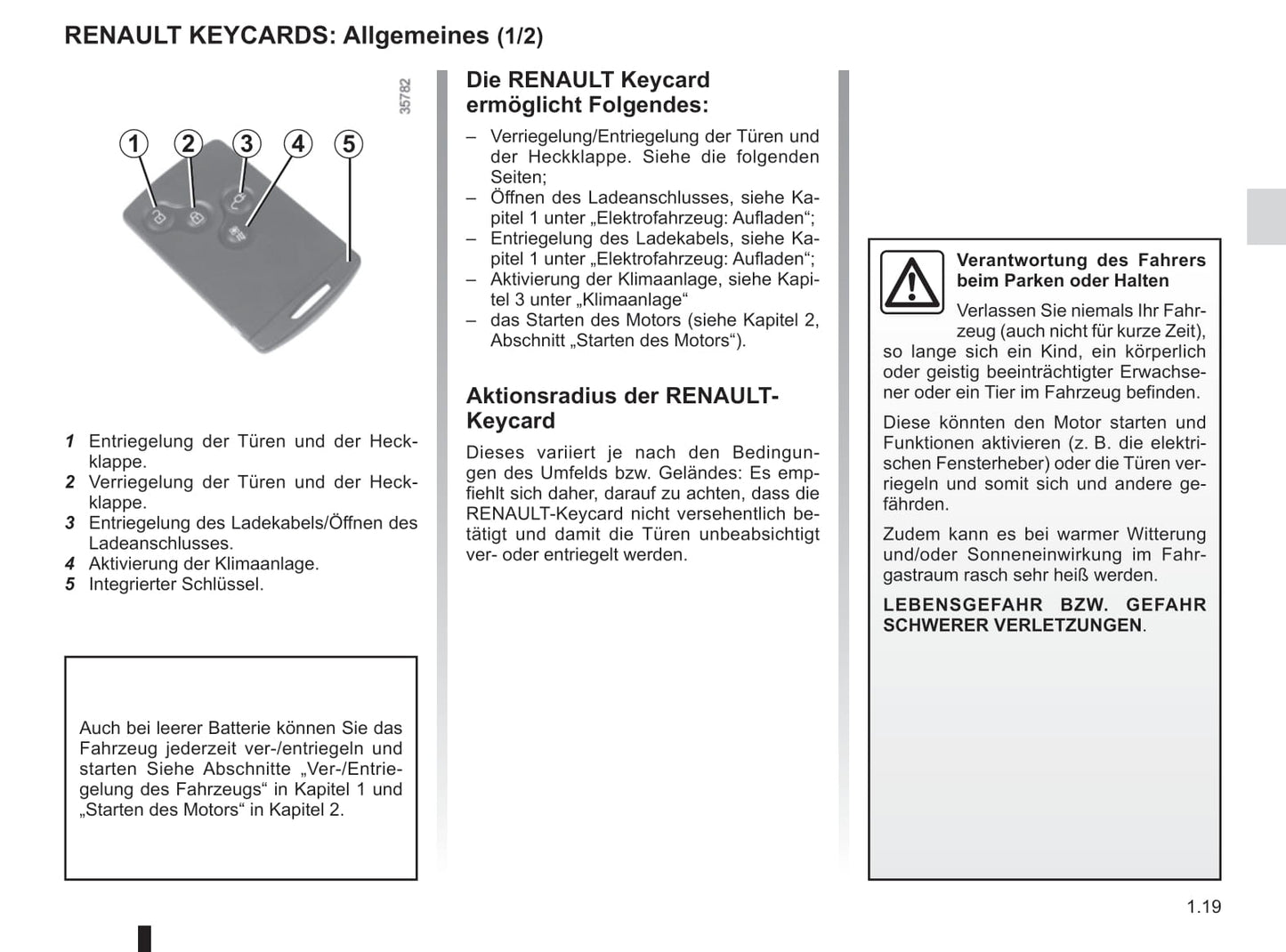 2018-2019 Renault Zoe Owner's Manual | German