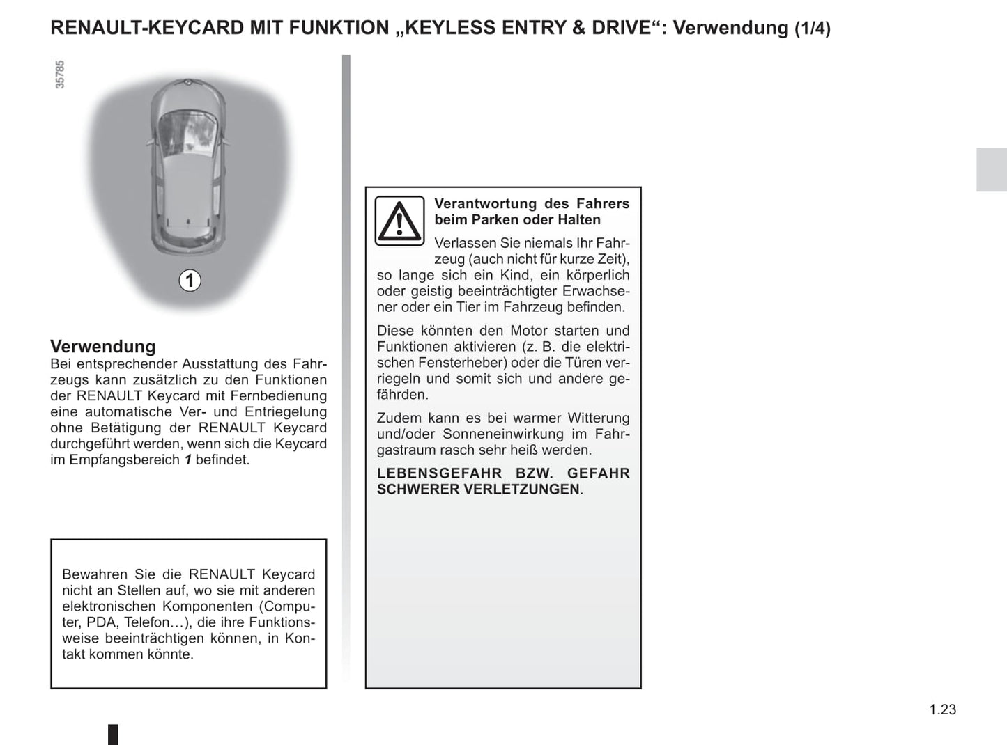 2018-2019 Renault Zoe Owner's Manual | German