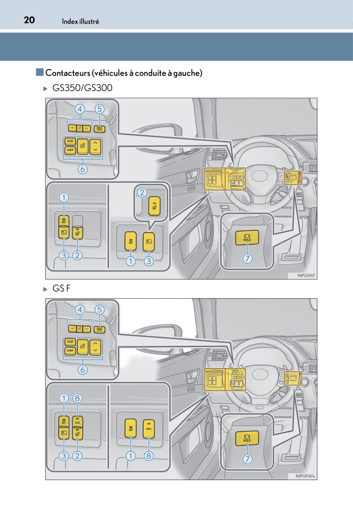 2017-2018 Lexus GS 300h/GS 450h Bedienungsanleitung | Französisch