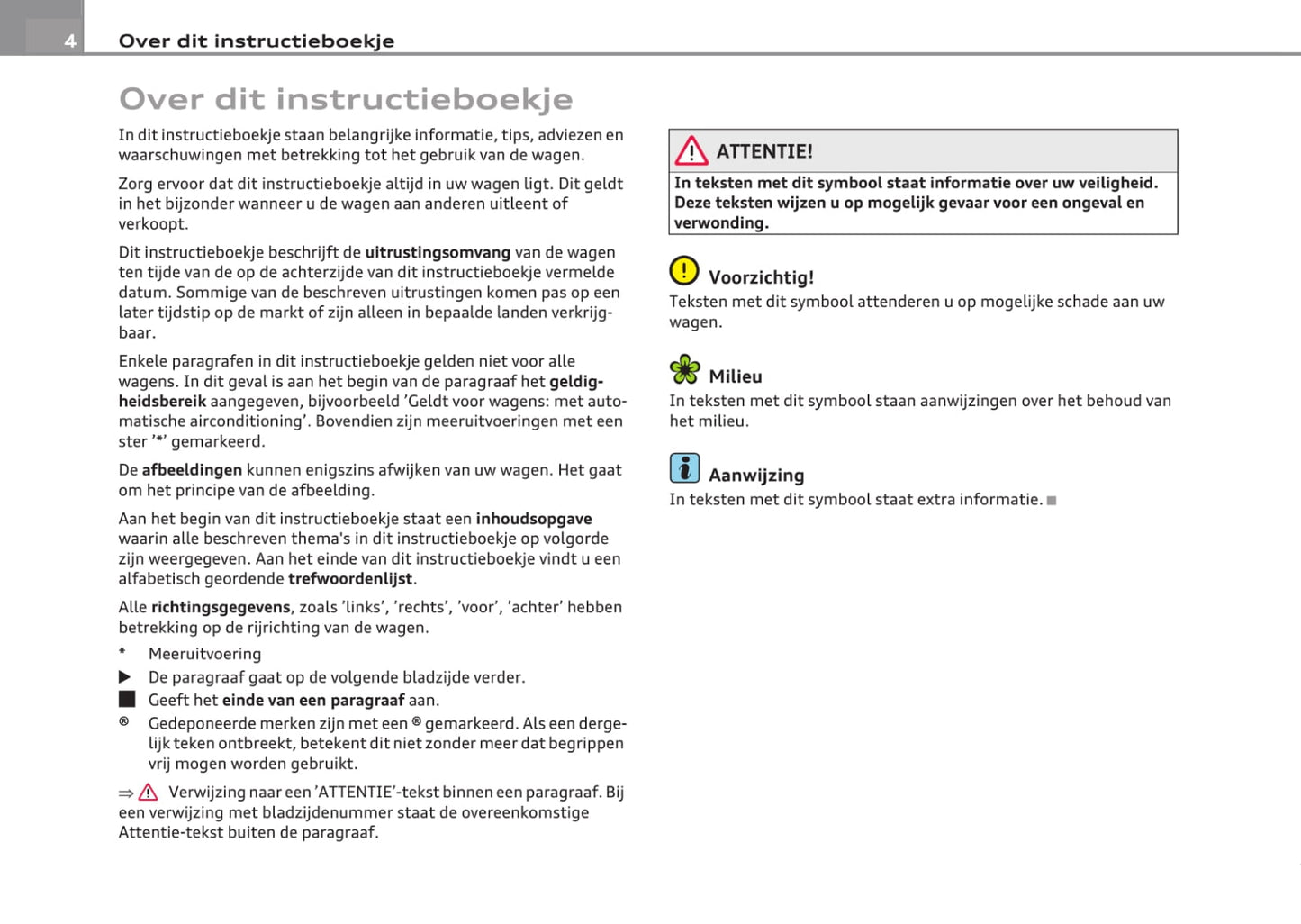 2008-2013 Audi A3 Cabriolet Owner's Manual | Dutch