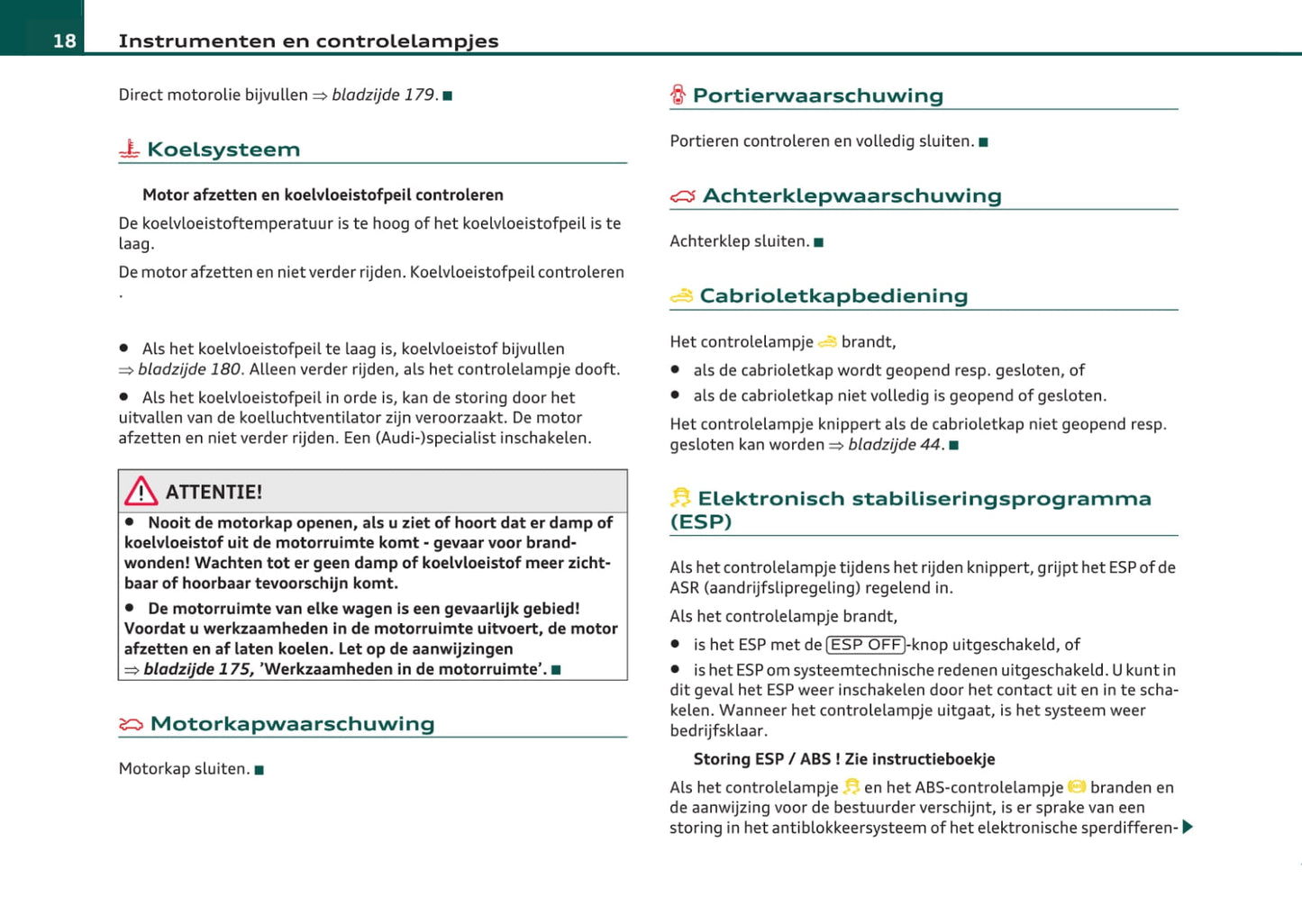 2008-2013 Audi A3 Cabriolet Owner's Manual | Dutch