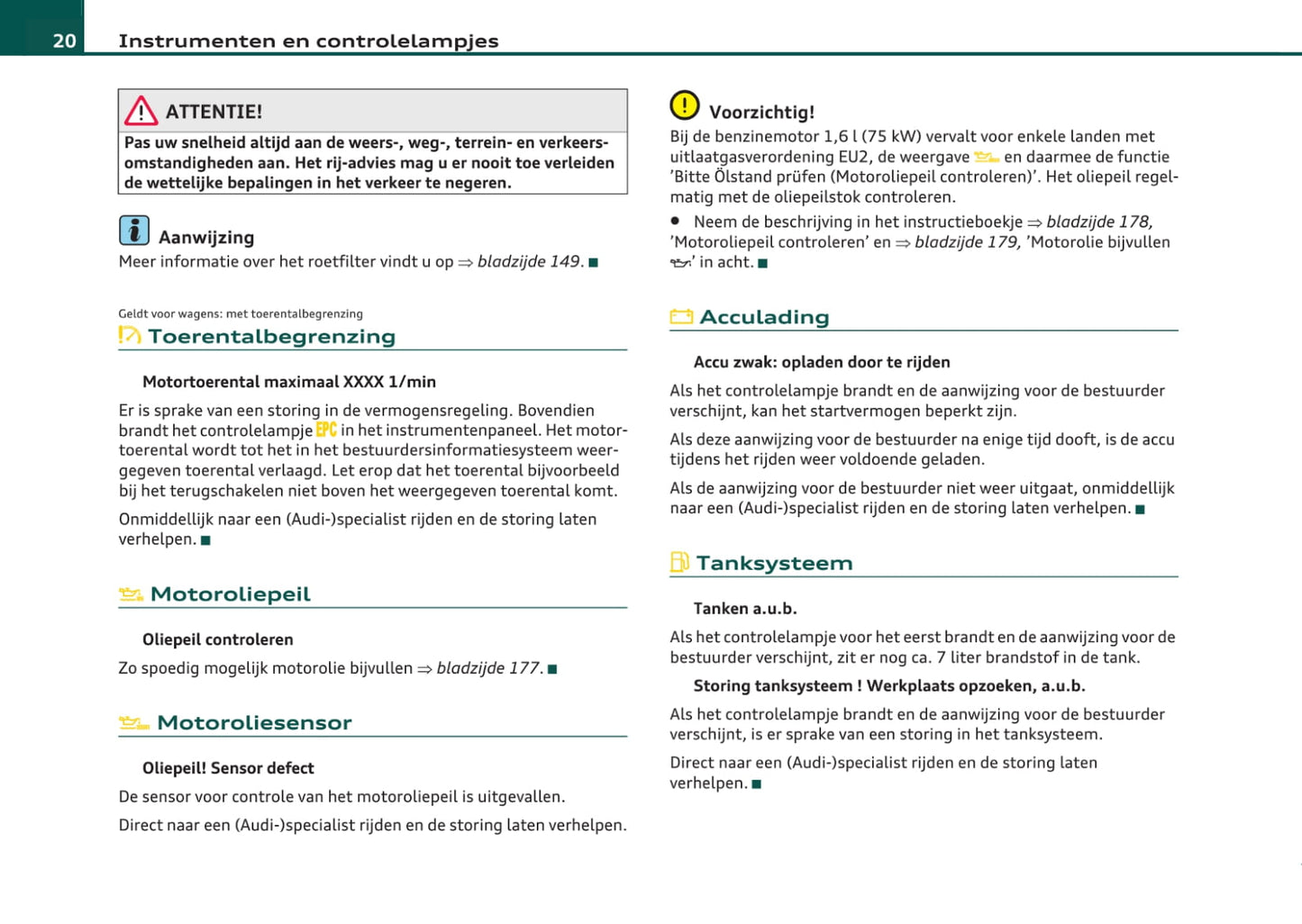 2008-2013 Audi A3 Cabriolet Owner's Manual | Dutch