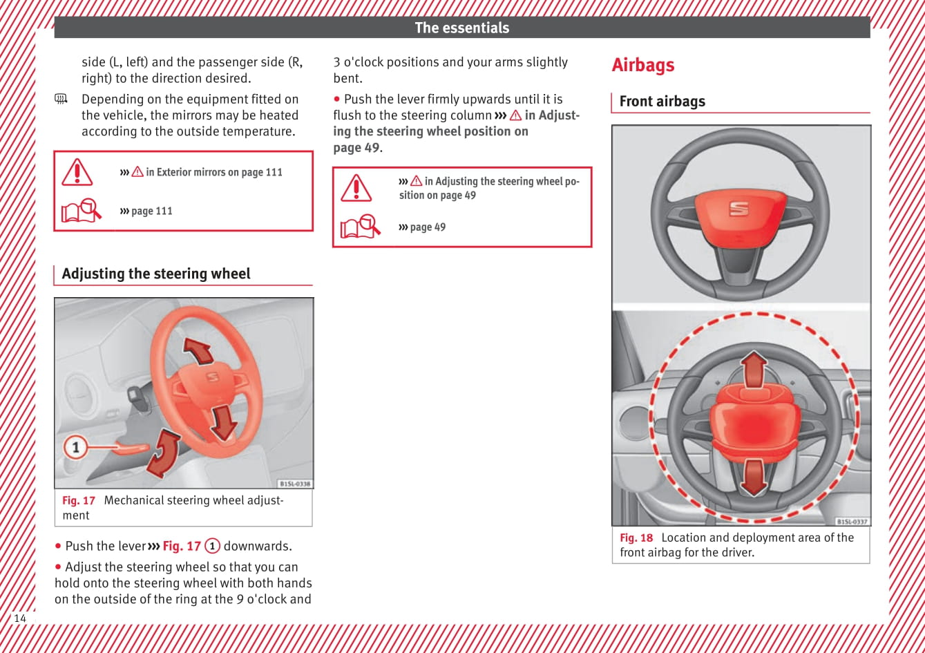 2012-2019 Seat Mii Bedienungsanleitung | Englisch