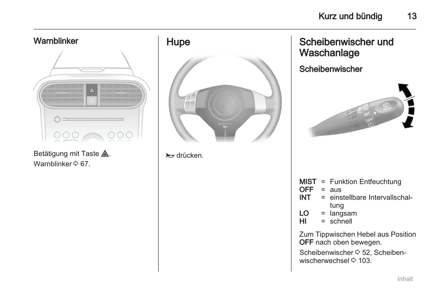 2011-2012 Opel Agila Bedienungsanleitung | Deutsch